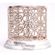 Bath & Body Works ROSE GOLD MARBLE Large 3-Wick Candle Holder Sleeve Pedestal 667545493874  332600615599
